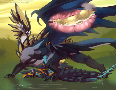 Size Doesn't Matter
art by tabirs and shadoweyenoom
Keywords: dragon;male;feral;M/M;penis;missionary;anal;internal;ejaculation;orgasm;spooge;tabirs;shadoweyenoom