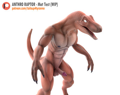 Raptor
art by tailsup4tyranno
Keywords: dinosaur;theropod;raptor;male;anthro;solo;penis;cgi;tailsup4tyranno