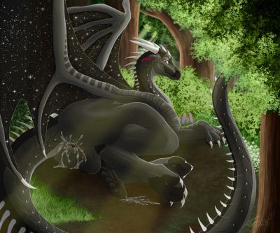 Messy Graphite (Wings_of_Fire)
art by taro_soymilk
Keywords: wings_of_fire;nightwing;dragon;male;feral;solo;penis;spooge;taro_soymilk