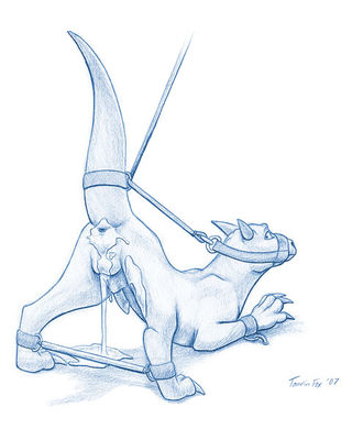 Pet Dragon
art by taurin_fox
Keywords: dragon;feral;male;solo;penis;bondage;spooge;anal;taurin_fox