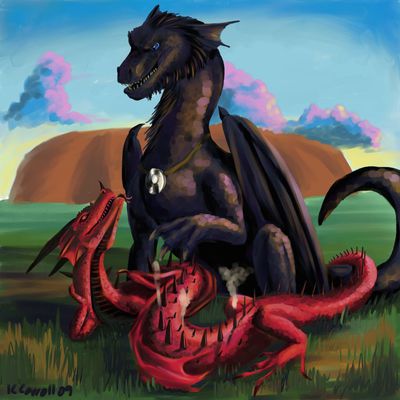 Temeraire and Iskierka
art by netraptor
Keywords: dragon;temeraire;iskierka;male;female;feral;M/F;romance;non-adult;netraptor