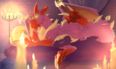 Hail To The King
art by tenaflux
Keywords: videogame;spyro_the_dragon;dragon;malefor;male;anthro;solo;penis;tenaflux