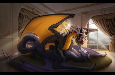 Royal Mating
art by teragabba~
Keywords: dragon;dragoness;male;female;feral;M/F;missionary;suggestive;teragabba~