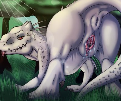 Indominus rex
art by terranariko
Keywords: jurassic_world;dinosaur;theropod;indominus_rex;female;feral;anthro;solo;vagina;spooge;terranariko