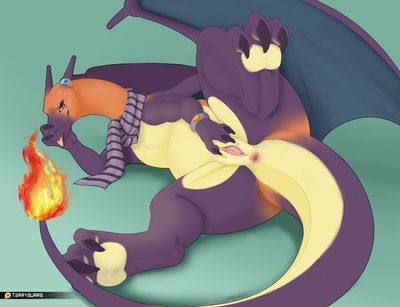 Charizard
art by terryburrs
Keywords: anime;pokemon;dragoness;charizard;female;feral;solo;vagina;spread;spooge;terryburrs