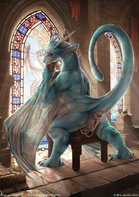 Lapal
art by the_gentle_giant
Keywords: dragoness;wyvern;female;feral;solo;vagina;the_gentle_giant