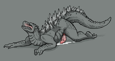 Godzilla Busy
art by thejigglymonster
Keywords: godzilla;gojira;male;feral;solo;penis;masturbation;spooge;thejigglymonster