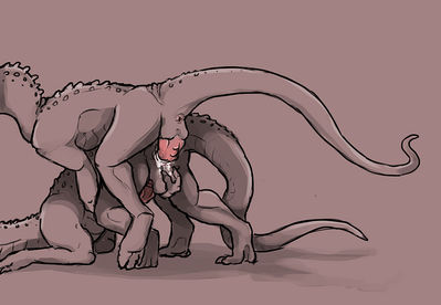 Raptors Having Anal Sex
art by thejigglymonster
Keywords: dinosaur;theropod;raptor;deinonychus;male;feral;M/M;penis;from_behind;anal;spooge;thejigglymonster