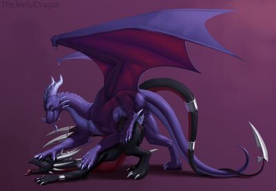 Cynder Mounted
art by thejoyfuldragon
Keywords: videogame;spyro_the_dragon;cynder;dragon;dragoness;male;female;feral;M/F;penis;from_behind;vaginal_penetration;spooge;thejoyfuldragon