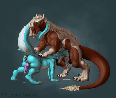 Maximus and Zephyr
art by thejoyfuldragon
Keywords: dragon;felkin;male;feral;M/M;penis;oral;spooge;thejoyfuldragon