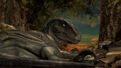 Blue Relaxed
art by thepasserbye
Keywords: jurassic_world;dinosaur;theropod;raptor;deinonychus;blue;female;feral;solo;cloaca;cgi;thepasserbye