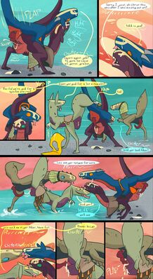 Long Tail (5/7)
art by thepatchedragon
Keywords: comic;dinosaur;theropod;raptor;male;female;feral;M/F;penis;from_behind;cloacal_penetration;spooge;thepatchedragon