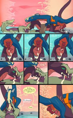Long Tail 8
art by thepatchedragon
Keywords: dinosaur;theropod;raptor;male;female;feral;M/F;threeway;spitroast;penis;from_behind;cloacal_penetration;oral;closeup;spooge;thepatchedragon