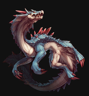 Female Lagiacrus
art by the_secret_cave
Keywords: videogame;monster_hunter;dragon;lagiacrus;female;feral;solo;vagina;the_secret_cave