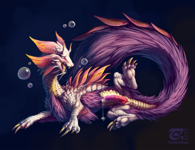 Mizutsune
art by the_secret_cave
Keywords: videogame;monster_hunter;dragon;mizutsune;male;anthro;solo;penis;spooge;the_secret_cave