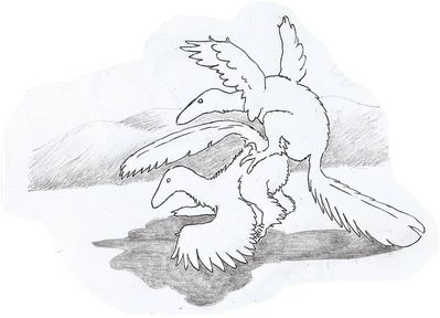 Raptors Mating
art by thetimeduck
Keywords: dinosaur;theropod;raptor;male;female;feral;M/F;from_behind;suggestive;thetimeduck