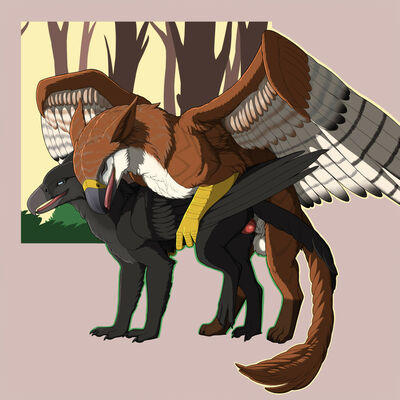 Long Night
art by the_wolf-dragon_crossbreed
Keywords: gryphon;male;female;feral;M/F;penis;from_behind;vaginal_penetration;the_wolf-dragon_crossbreed
