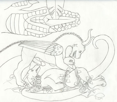 Tickles Sketch
art by rex
Keywords: dragon;male;feral;M/M;penis;spread;closeup;masturbation;bondage;rex