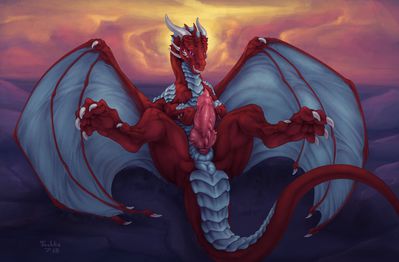 A Big Red Dragon
art by tochka
Keywords: dragon;feral;male;solo;penis;tochka