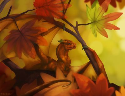 Fall Whelp
art by tojo-the-thief
Keywords: dragon;feral;hatchling;solo;non-adult;tojo-the-thief