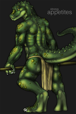 Strong Appetites
art by tojo-the-thief
Keywords: crocodilian;crocodile;male;anthro;solo;tojo-the-thief