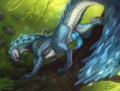 Tobi-Kadachi
art by tojo-the-thief and lindserton
Keywords: videogame;monster_hunter;dragon;tobi-kadachi;male;feral;solo;penis;spooge;tojo-the-thief;lindserton