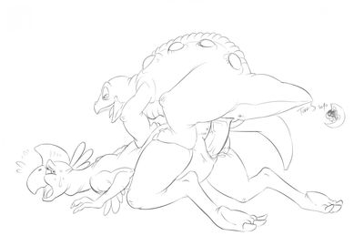 Spike and Ruby Mating
art by tora
Keywords: cartoon;land_before_time;lbt;dinosaur;theropod;oviraptor;stegosaurus;ruby;spike;male;female;anthro;M/F;penis;from_behind;vaginal_penetration;spooge;tora