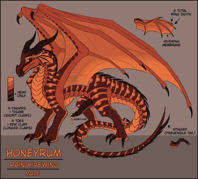 Honeyrum (Wings_of_Fire)
art by toracanix
Keywords: wings_of_fire;hivewing;rainwing;hybrid;dragon;male;feral;solo;penis;reference;toracanix