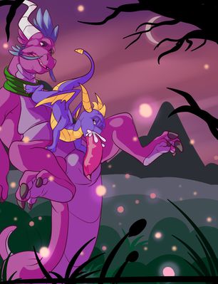 Alban and Spyro
art by torinsangel
Keywords: videogame;spyro_the_dragon;dragon;spyro;alban;male;anthro;M/M;penis;oral;spooge;torinsangel