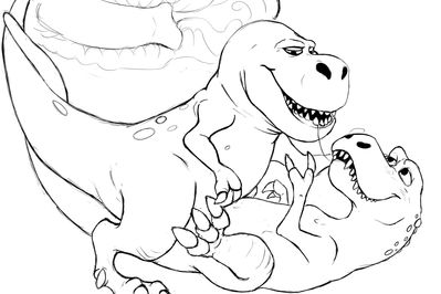 Ramsey and Nash Having Sex
art by torinsangel
Keywords: disney;the_good_dinosaur;dinosaur;theropod;tyrannosaurus_rex;trex;ramsey;nash;male;female;anthro;M/F;penis;cowgirl;internal;spooge;incest;torinsangel