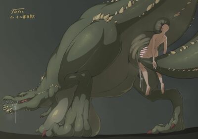 Deviljho Hunting
art by toxic0266
Keywords: beast;videogame;monster_hunter;dragoness;deviljho;female;feral;human;man;male;M/F;penis;from_behind;vaginal_penetration;anal;spooge;toxic0266