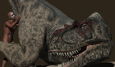 Rex Rimming
art by wooky
Keywords: beast;dinosaur;theropod;tyrannosaurus_rex;trex;feral;human;man;male;oral;anal;rimjob;cgi;wooky