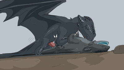 Toothless x Xero
art by trail-of-scales and john_carver_dragon
Keywords: how_to_train_your_dragon;httyd;night_fury;toothless;dragon;male;feral;M/M;penis;missionary;anal;trail-of-scales;john_carver_dragon