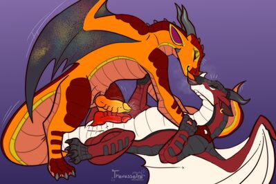 Skywing Males 2 (Wings_of_Fire)
art by travesseiro
Keywords: wings_of_fire;skywing;dragon;male;feral;M/M;penis;missionary;masturbation;travesseiro