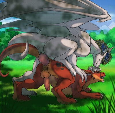 Drakes Mating
art by tres-art
Keywords: dragon;male;feral;M/M;penis;from_behind;anal;tres-art