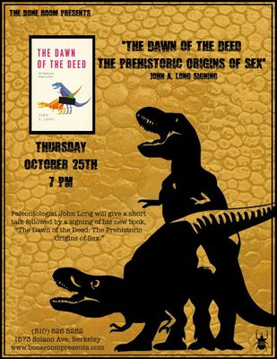 "Dawn of the Deed" Poster
unknown artist
Keywords: dinosaur;theropod;tyrannosaurus_rex;trex;male;female;feral;M/F;from_behind