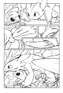Stitch vs. Toothless 1
art by tricksta
Keywords: comic;how_to_train_your_dragon;night_fury;toothless;dragon;disney;lilo_and_stitch;alien;stitch;feral;anthro;M/M;penis;oral;anal;rimjob;from_behind;closeup;tricksta