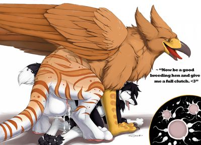 Aurys Breeding His Hen
art by truegrave9
Keywords: gryphon;male;feral;furry;canine;wolf;female;anthro;M/F;penis;from_behind;vaginal_penetration;internal;truegrave9