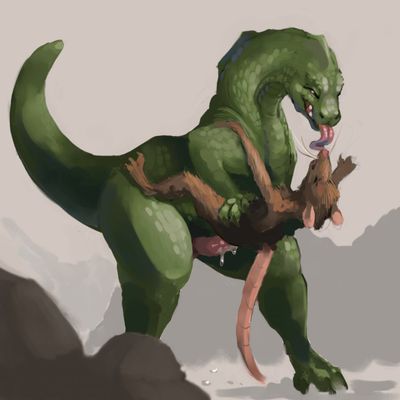 DinoRat
art by trystentangled
Keywords: dinosaur;theropod;tyrannosaurus_rex;trex;furry;rodent;rat;male;female;anthro;M/F;missionary;penis;spooge;trystentangled