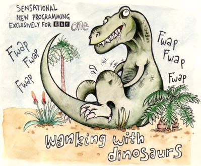 Wanking With Dinosaurs
unknown artist
Keywords: comic;dinosaur;theropod;tyrannosaurus_rex;trex;male;anthro;solo;masturbation;spooge;humor