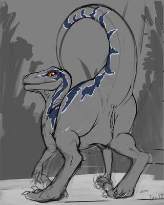 Blue Moon (Sketch)
art by tyelle-niko
Keywords: jurassic_world;dinosaur;theropod;raptor;deinonychus;blue;female;feral;solo;presenting;cloaca;tyelle-niko