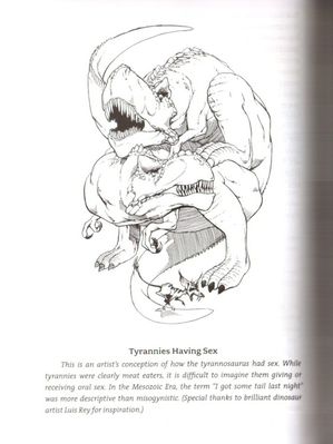 Tyrannosaurs Having Sex
artist unknown
Keywords: dinosaur;theropod;tyrannosaurus_rex;trex;male;female;feral;M/F;from_behind