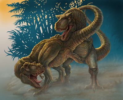 Tyrannosaur Sex
unknown artist
Keywords: dinosaur;theropod;tyrannosaurus_rex;trex;male;female;feral;M/F;penis;from_behind;cloacal_penetration