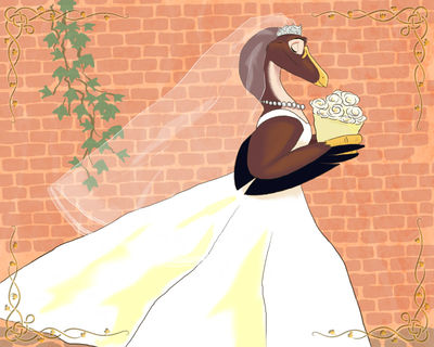 Velociraptor Bride
art by ukabor
Keywords: dinosaur;theropod;raptor;velociraptor;female;anthro;solo;non-adult;ukabor