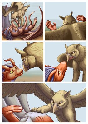 Feral Lust 4
art by ultrafox
Keywords: comic;dragon;gryphon;male;female;feral;M/F;suggestive;ultrafox
