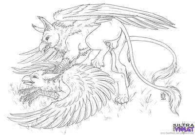 Mating Gryphons
art by ultraviolet
Keywords: gryphon;male;female;feral;M/F;penis;from_behind;vaginal_penetration;ultraviolet