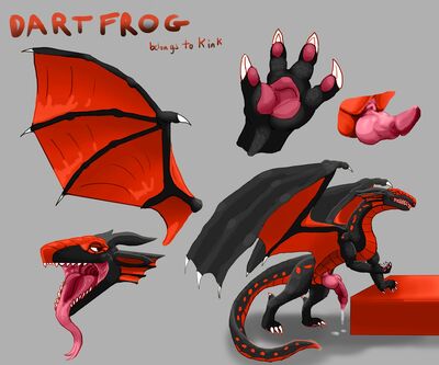 Dartfrog the Rainwing (Wings_of_Fire)
art by universaldragon
Keywords: wings_of_fire;rainwing;dragon;male;feral;solo;penis;spooge;closeup;reference;universaldragon