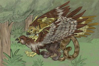 Gryphons Mating
unknown artist
Keywords: gryphon;male;female;feral;M/F;from_behind