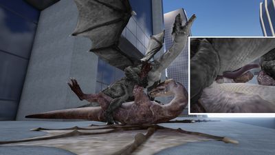 Male Dragons Mating
art by unreal_dragon
Keywords: dragon;male;feral;M/M;penis;anal;missionary;closeup;spooge;cgi;unreal_dragon