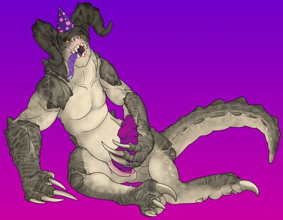 Birthday Wank
art by uptowndeathclaw
Keywords: videogame;fallout;reptile;lizard;deathclaw;male;anthro;solo;penis;masturbation;uptowndeathclaw